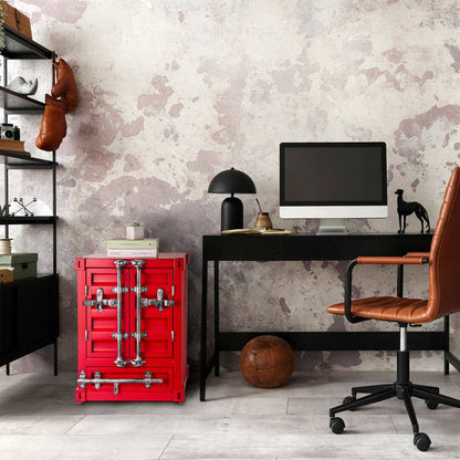 Double Door End Table: Container Inspired