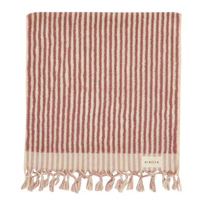 Stripe Bubble Handloomed Turkish Hand Towels 17x38" Bohemian by Kikoya — view 13