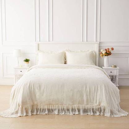 Tabitha Linen Duvet Cover Set by Mélange Home — view 16