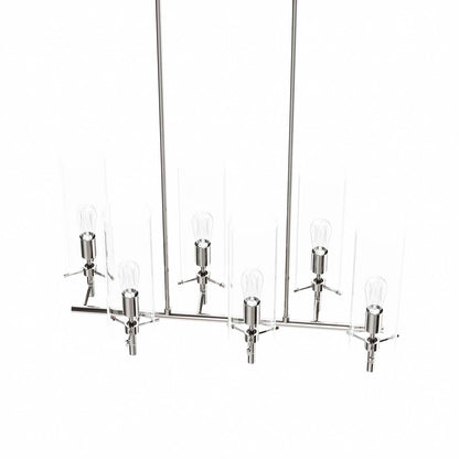 Lustre Skylark argenté à 6 lumières