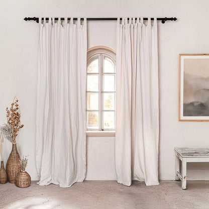 Boho Muslin Curtains 2-Layer Cotton Sheer Panel Farmhouse by VivaMaison