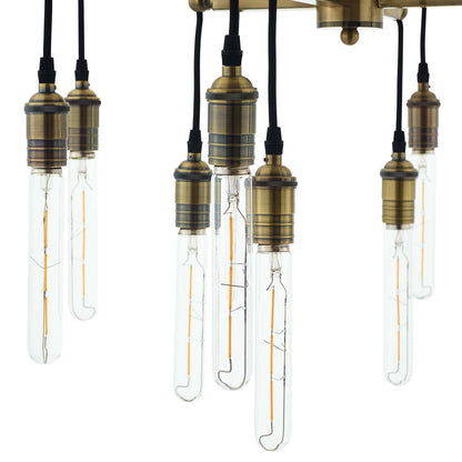 Equinox Antique Brass Pendant Chandelier