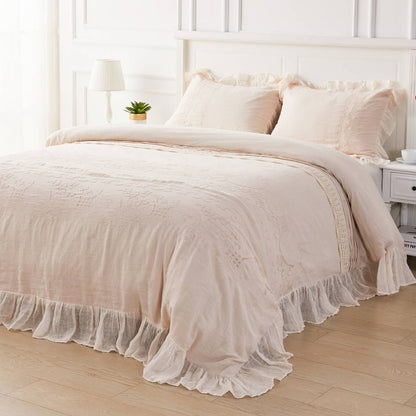 Tabitha Linen Duvet Cover Set by Mélange Home — view 27