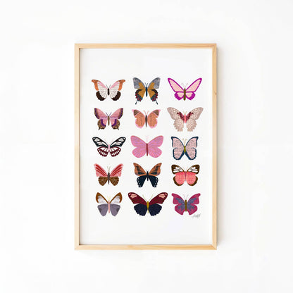 Colorful Butterflies Collage - Art Print by Lindsey Kay Collective — view 3
