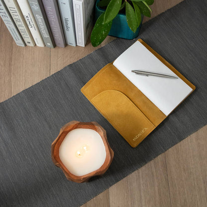 Petite Teak Organic Bowl Candle by Andaluca — view 6