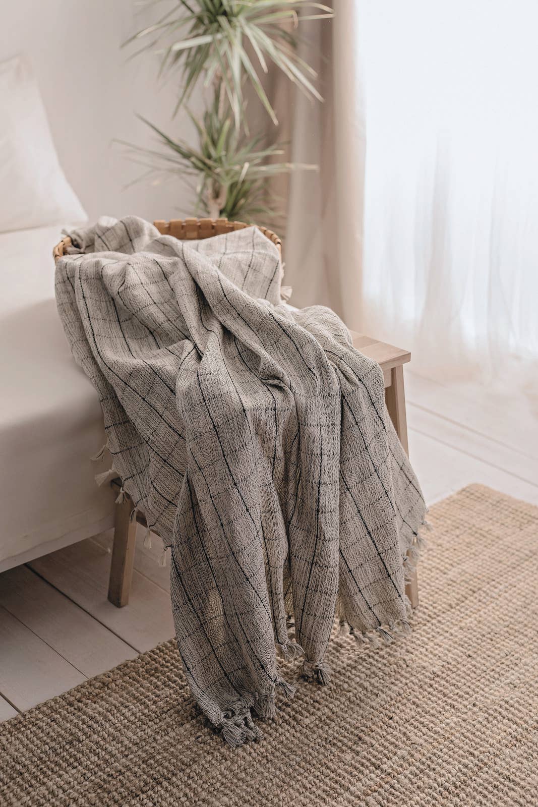 Minimalist 100% Cotton Throw Blankets & Bedspreads by Moa — view 12