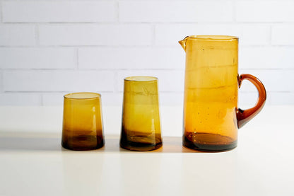 Moroccan Cone Glassware Small - Amber by Verve Culture — view 8