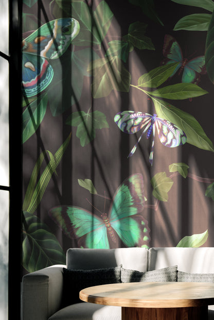Papillons verts de la jungle