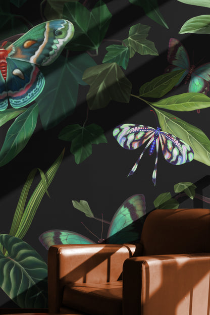 Papillons verts de la jungle