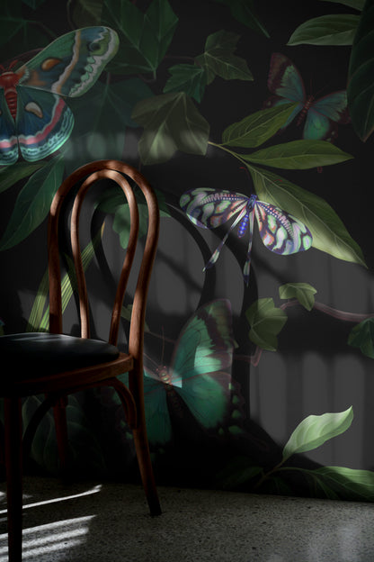 Papillons verts de la jungle