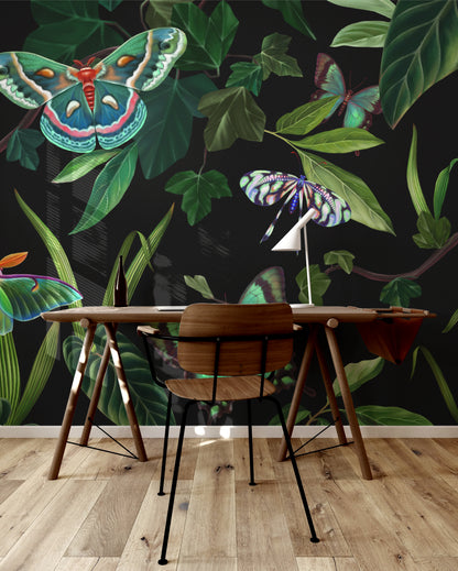 Papillons verts de la jungle