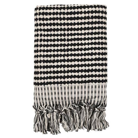 Pompom Bubble Handloom Bath Turkish Towels Farmhouse Decor by Kikoya — view 37