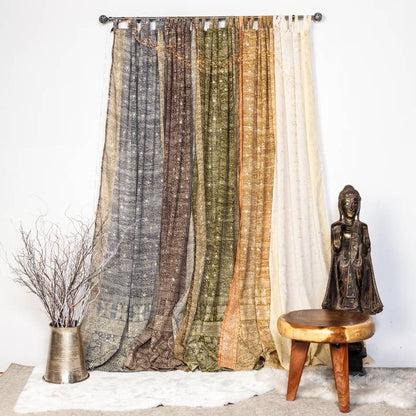 Boho Home Collection Light-Filtering Sari Curtains by Studio CLRS — view 2