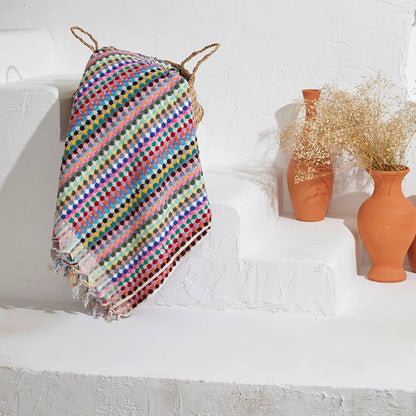 Pompom Bubble Handloom Bath Turkish Towels Farmhouse Decor by Kikoya — view 33