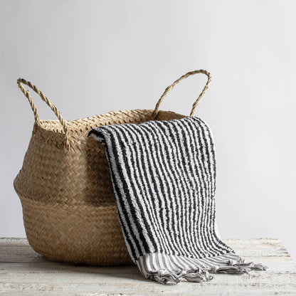 Stripe Bubble Handloomed Turkish Hand Towels 17x38" Bohemian by Kikoya — view 4