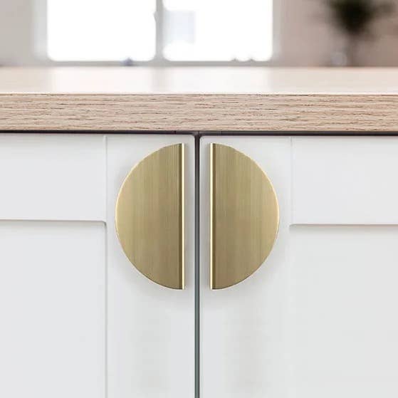 Antique Half Moon Cabinet & Drawer Knobs by Delmar Decor — view 3