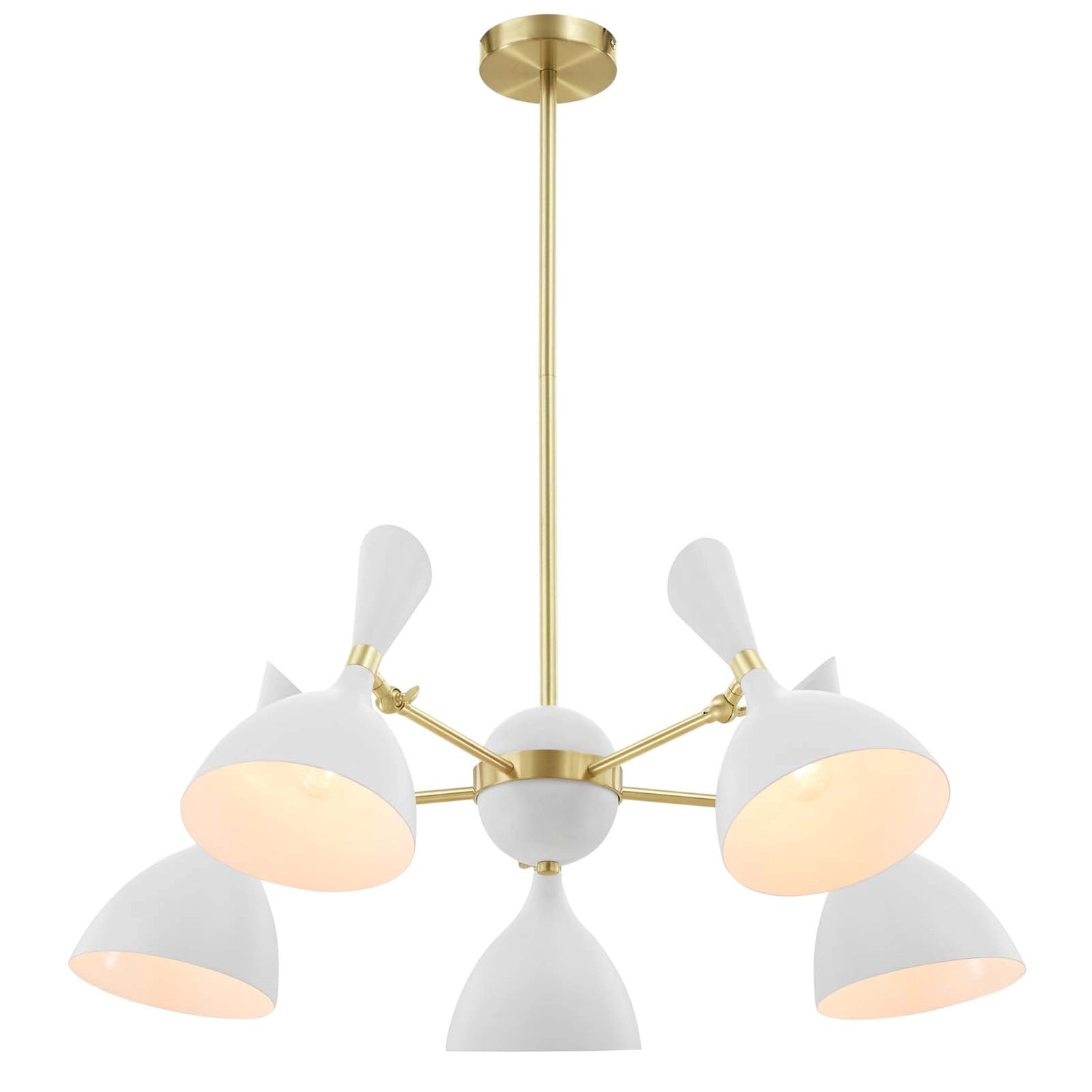 Snow Proclaim 5-Light Pendant Chandelier white modern cluster ceiling fixture