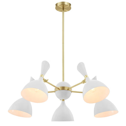 Snow Proclaim 5-Light Pendant Chandelier white modern cluster ceiling fixture