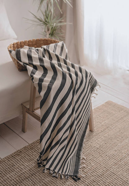 Minimalist 100% Cotton Throw Blankets & Bedspreads by Moa — view 14