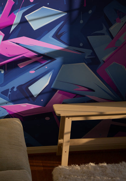 Blue and Pink Graffiti Flow