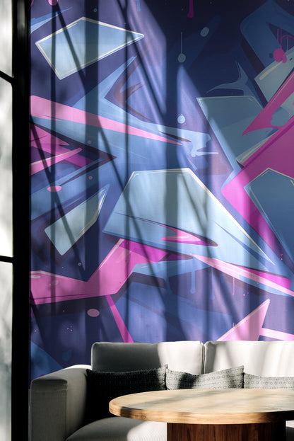 Blue and Pink Graffiti Flow
