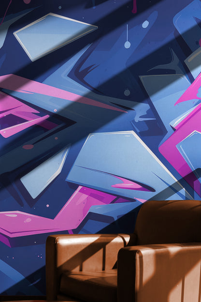 Blue and Pink Graffiti Flow