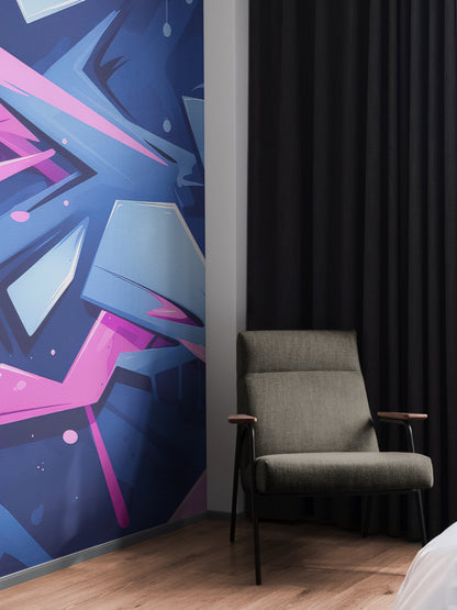 Blue and Pink Graffiti Flow