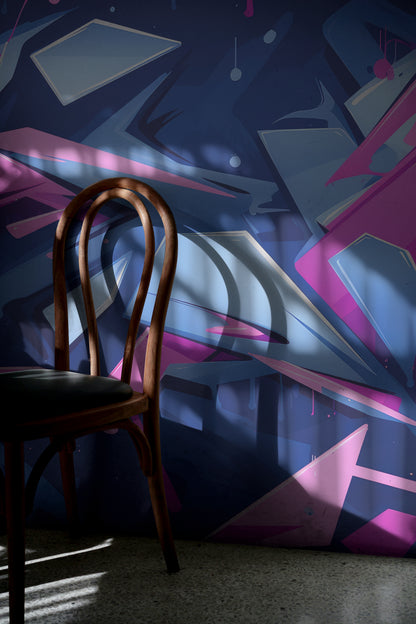 Blue and Pink Graffiti Flow