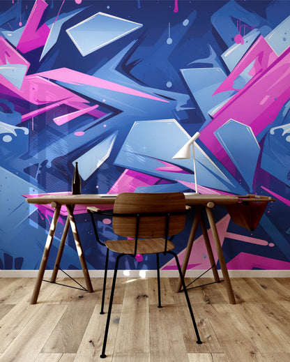 Blue and Pink Graffiti Flow