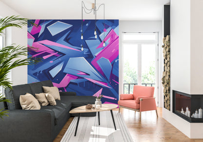 Blue and Pink Graffiti Flow