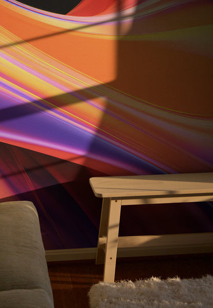 Mouvement de soie au coucher du soleil