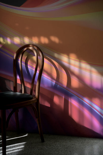 Mouvement de soie au coucher du soleil