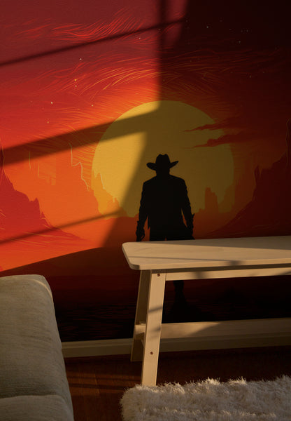 L'horizon doré du cow-boy