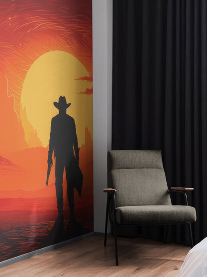 L'horizon doré du cow-boy