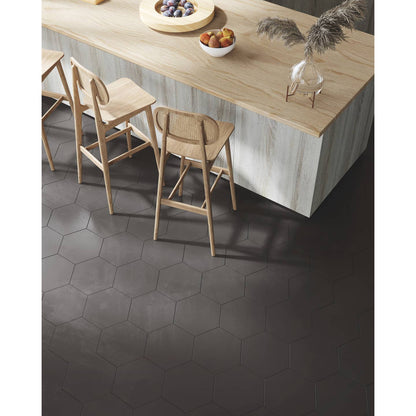 9"x10" Porcelain Hexagon Floor & Wall Tile by Thomas Avenue Ceramics — view 2