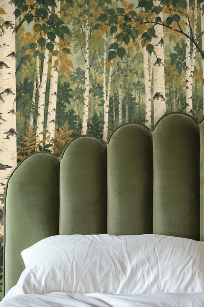 Wallpaper mural in natural light environment