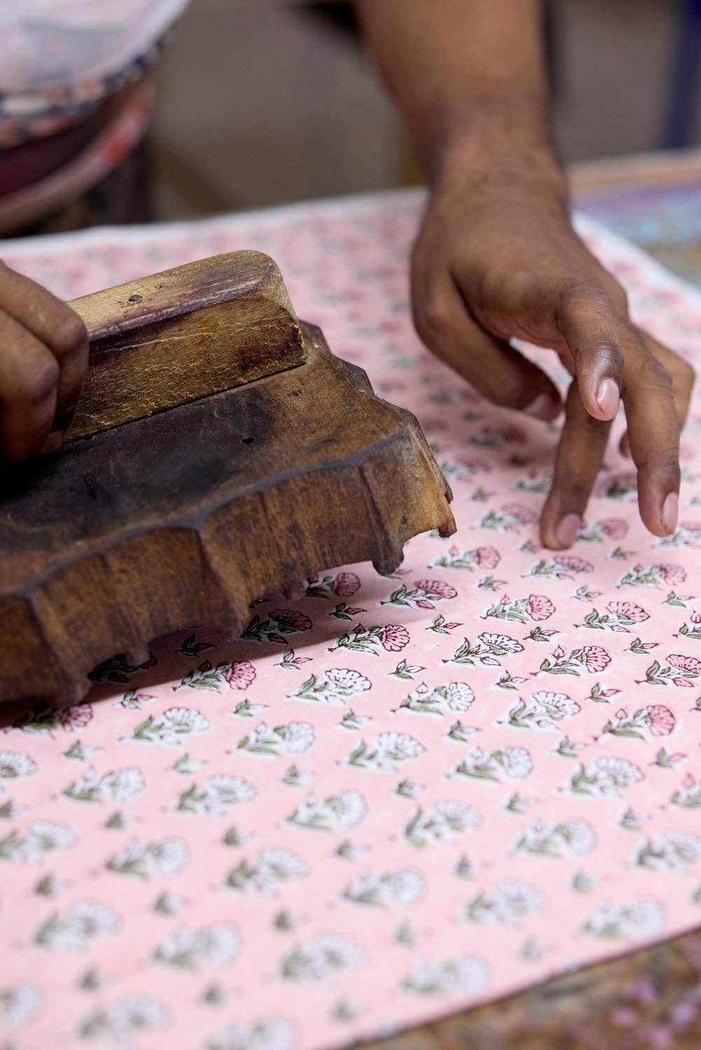 Block Printed Tissue Box - Ditsy Floral Blush by Paper Mirchi — view 6