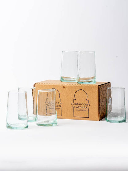 Moroccan Cone Glassware Large - Clear by Verve Culture — view 2