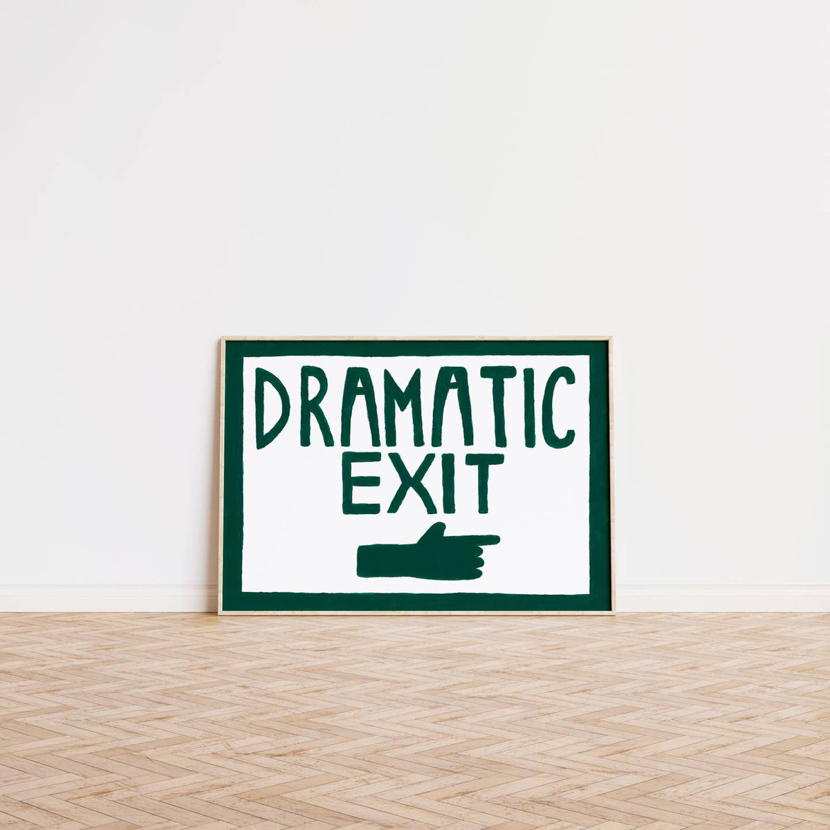 Dramatic Exit Hand Painted Print by Lune Club — view 5