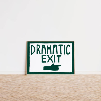Dramatic Exit Hand Painted Print by Lune Club — view 5