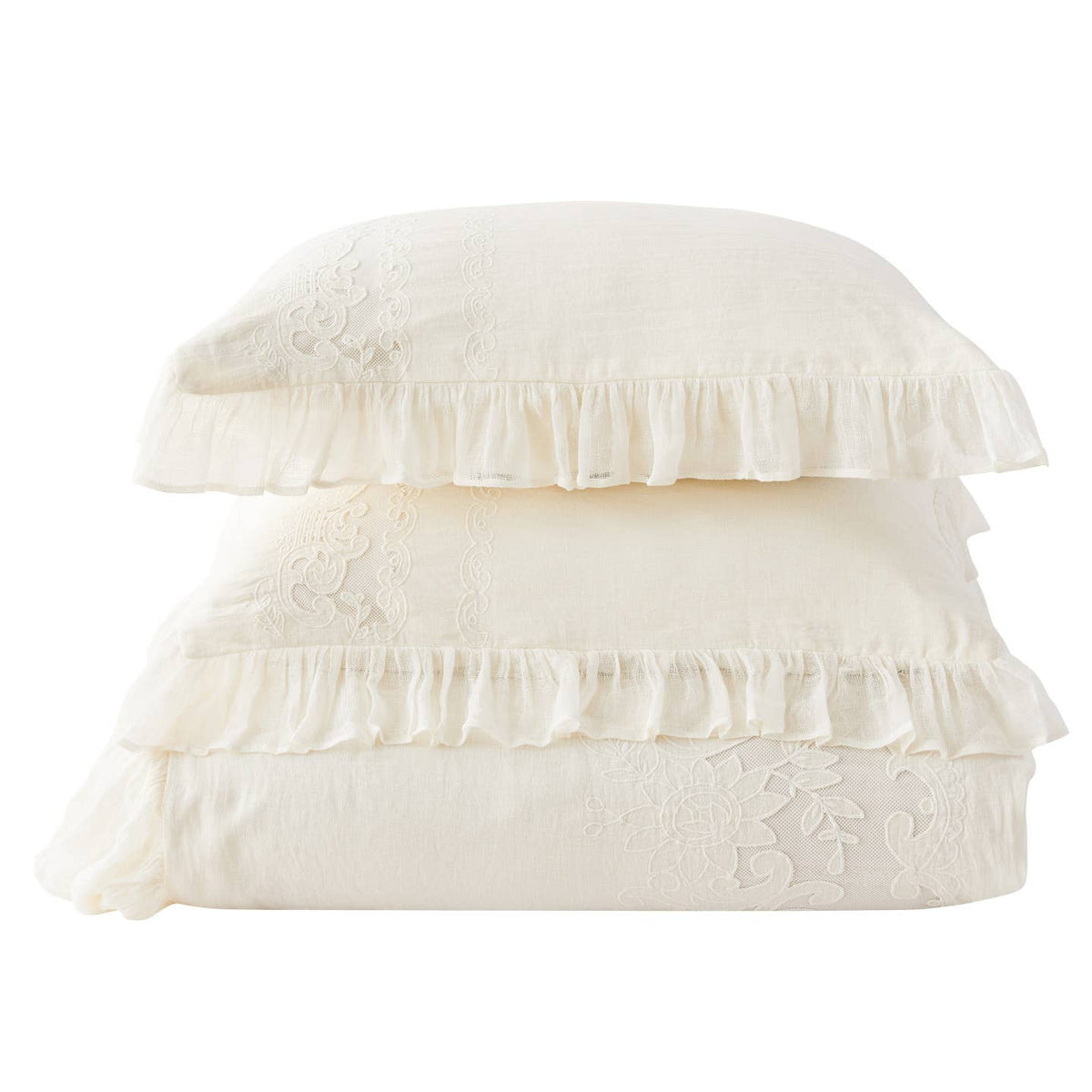 Tabitha Linen Duvet Cover Set by Mélange Home — view 25
