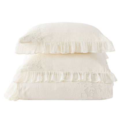 Tabitha Linen Duvet Cover Set by Mélange Home — view 25