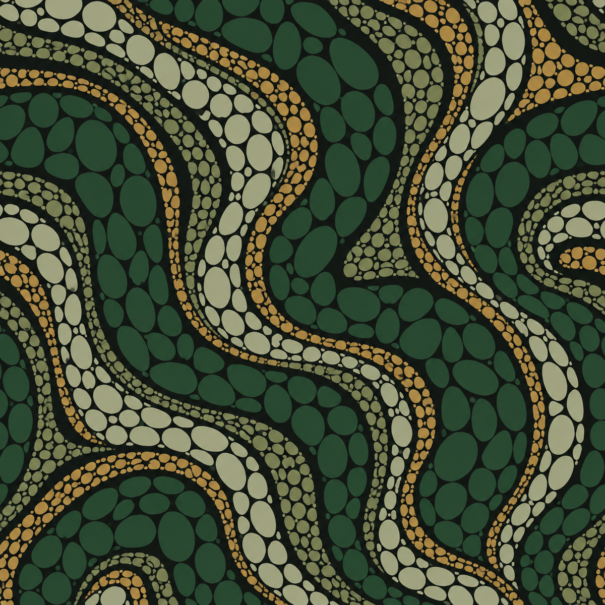 Textured visual effect of overlapping scale-inspired ellipses in wallpaper.
