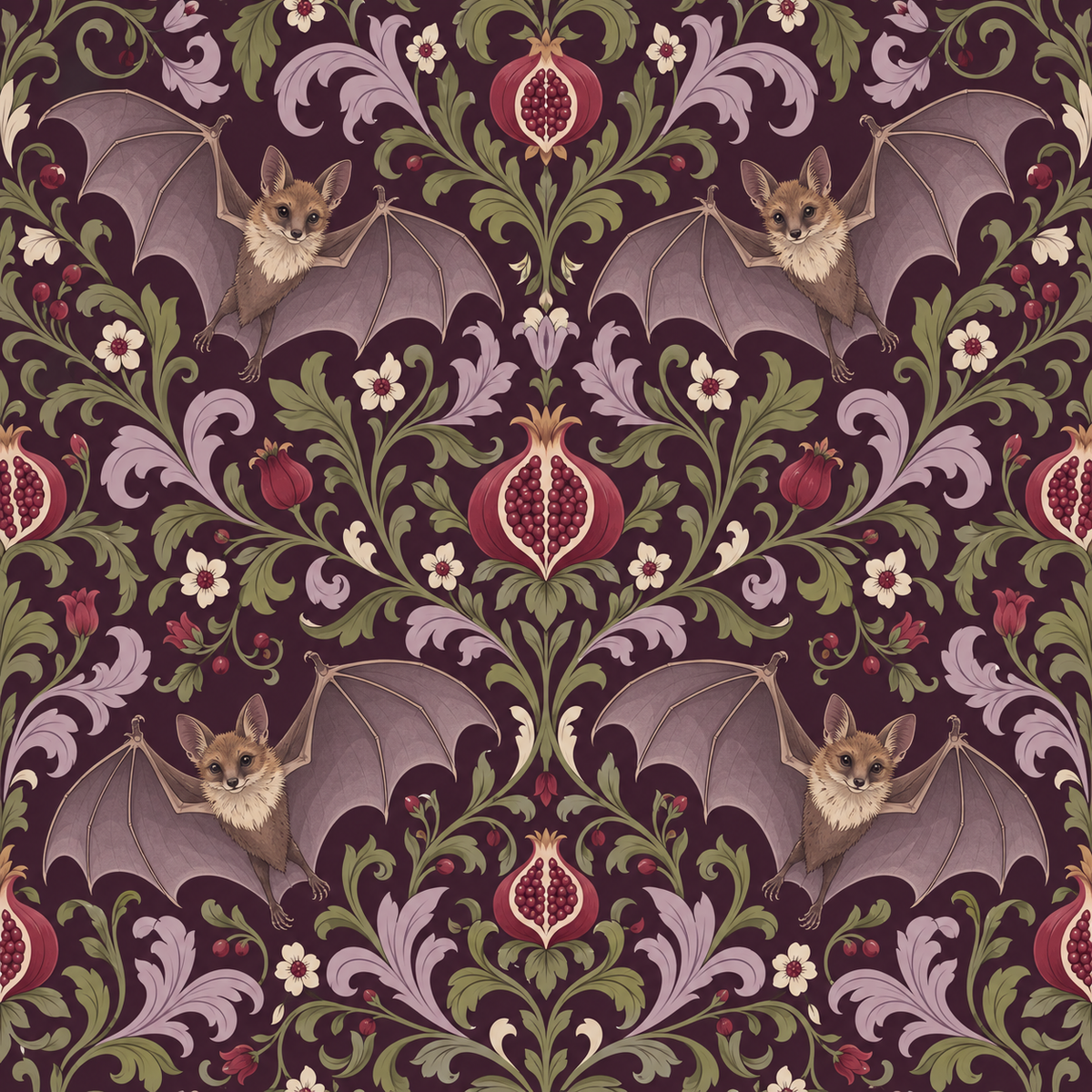 Pattern edge detail illustrating fine illustration quality and crisp contour lines.