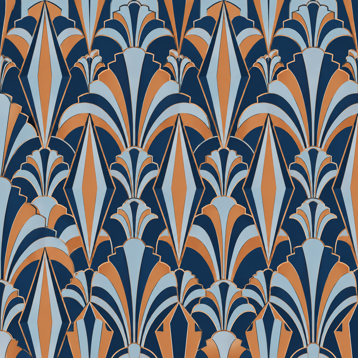 Copper Kite Arcade wallpaper displayed in a studio setting with soft lighting.
