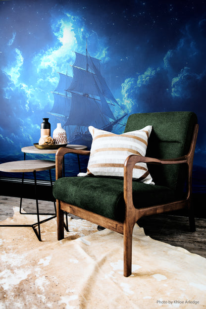 Nautical Ship Moonlit Voyage