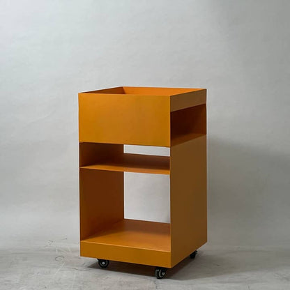 Quad Rolling Side Table/Cart-Orange