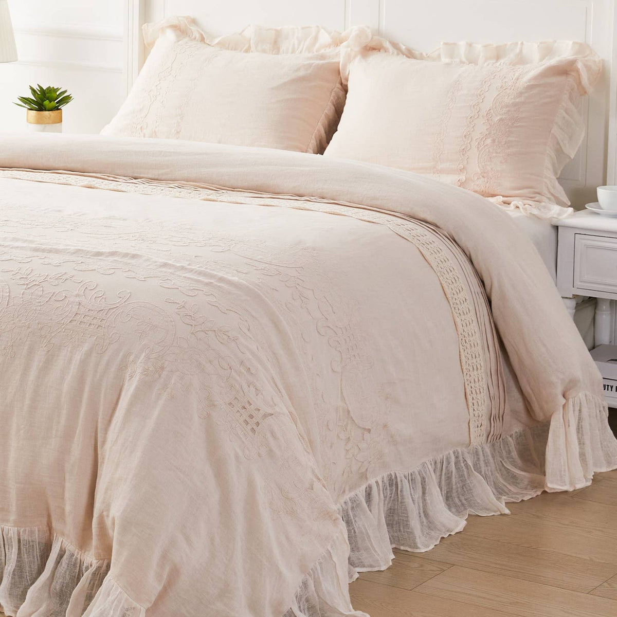 Tabitha Linen Duvet Cover Set by Mélange Home