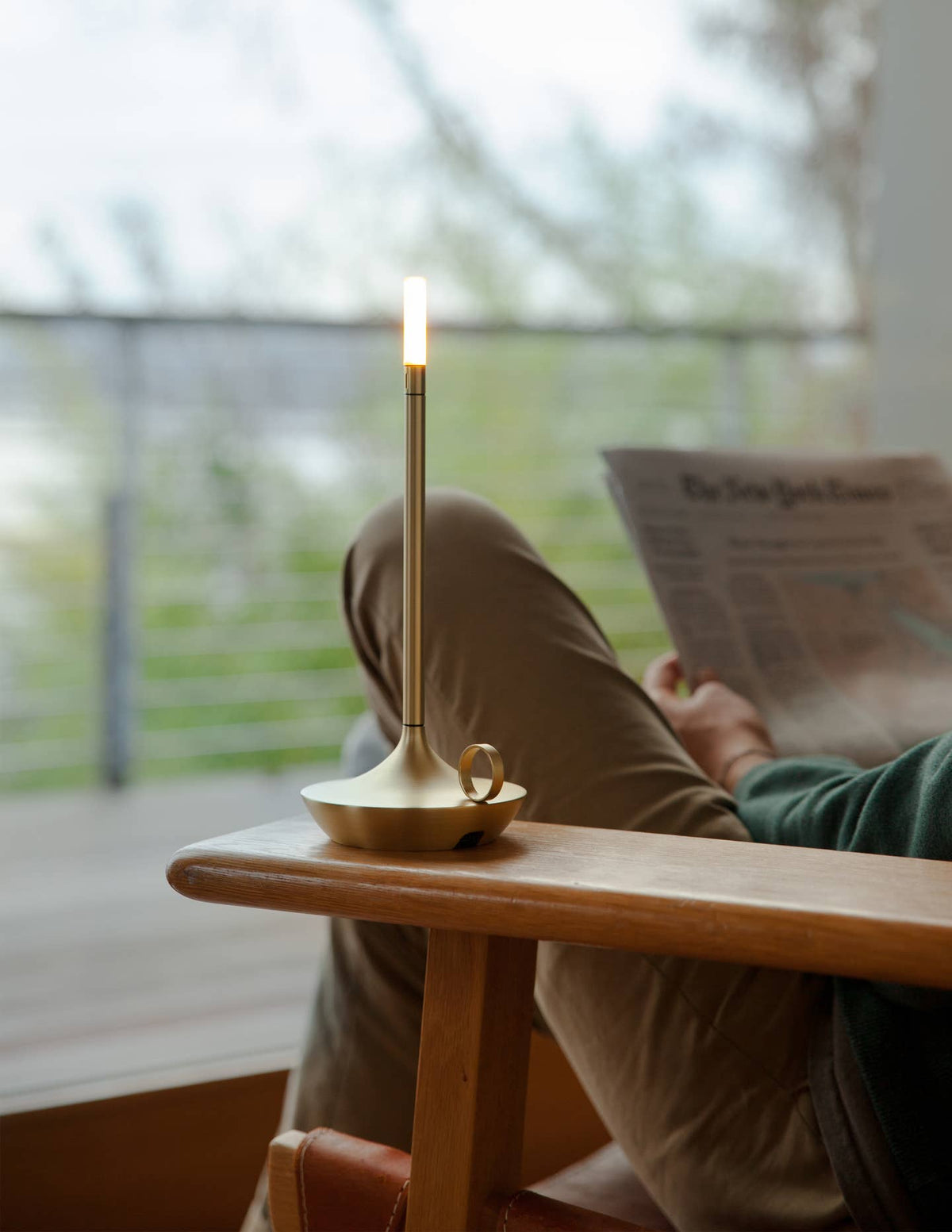 Graypants Wick Portable Rechargeable Led Table Lamp by VANMOKUM — view 2