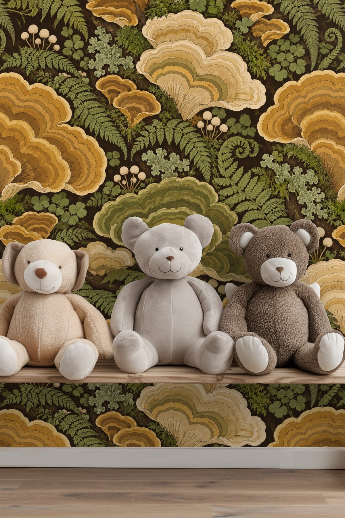Elegant wallpaper pattern framing a bright window